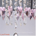 Lustre en cristal rose lampe de plafond moderne belle fleur forme lustre